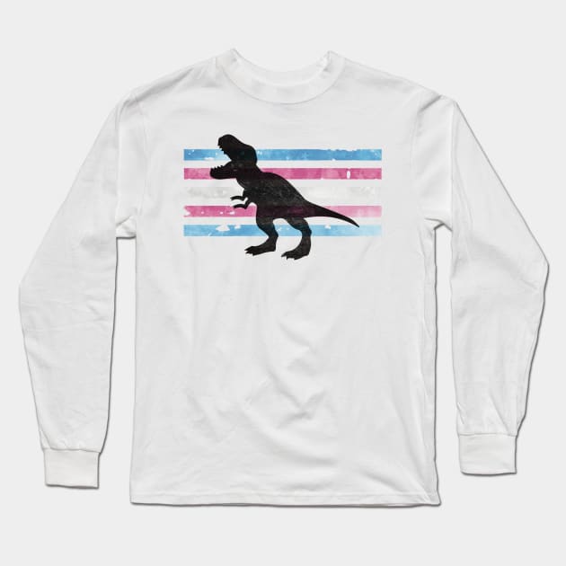 Transgender Dino Pride Long Sleeve T-Shirt by jazmynmoon